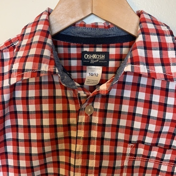 OSH Kosh Button-down Long Sleeve Shirt 10/12 - Picture 3 of 4
